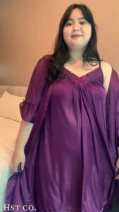 Chubby Size Kimono Tidur Hst (Inc Daster Singlet) Daster Singlet Tricot Sutra Pakaian Malam Wine Sangria - Lazada