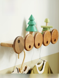 Zoomily ต้นไม้คริสต์มาสผูกผ้าผีเสื้อแบบติดผนังสำหรับตู้หนังสือเด็กไม้แขวนแบบเรียบง่ายและโมดัลสำหรับการจัดระเบียบในบ้าน