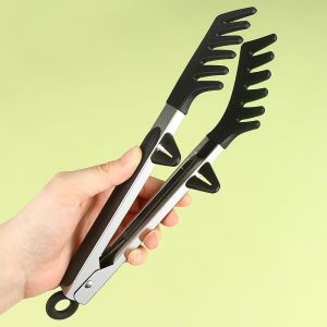 9-Inch Spaghetti Clip Anti-scalding Handle Silicone Noodle Tongs Non-slip Kitchen Outdoor Picnic Barbecue Food Clips Pasta Tools