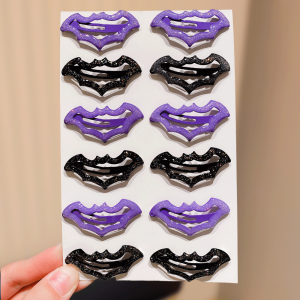 Halloween Bat Hairpins Set Multi-Color Cute Fashion Accessories for Women Girls Party Hair Styling Essentials Ideal Gift