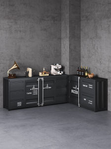 Industrial Style Sideboard Container Locker Iron Restaurant Hot Pot Roast Meat Shop Equipment Sideboard Liquor Cabinet Bucket Cabinet
