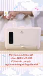 Máy Ủ Ấm Khăn Ướt Moaz BéBé MB-059 Nhỏ Gọn Làm Ấm Giấy Khô Giấy Ướt