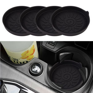 4PCS Silicone Car Cup Coasters Car Cup Holder Coasters Waterproof Non-Slip Sift-Proof Car Cup Mats