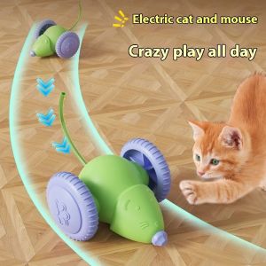 Pet toys Electric Mouse Car Interactive Cat Toy Rechargeable Automatic Teaser with Intelligent Obstacle Avoidance Pet Products