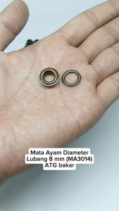 Mata Ayam Eyelet Diameter Lubang 8 mm Kode MA3014 Warna ATG Bakar Harga Per Pack isi 50 Pcs