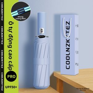 COOLNZKTTEZ | Dù Tự Động Cỡ Lớn Chống Nắng Chống Mưa Bền Bỉ Cán Dài Gập Gọn Dễ Mang theo Cho Nam Nữ