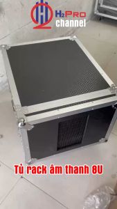 Tủ Rack Âm Thanh 8U Dày Dặn 4 Bánh Xe - Cánh Cửa - Quạt Làm Mát Tủ Máy Âm Thanh Nhỏ Gọn Bảo Vệ Thiết Bị - H2Pro Tech
