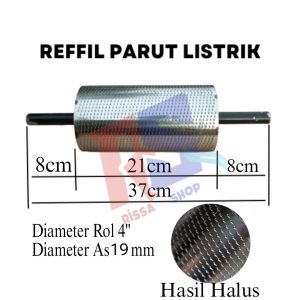 Roll Mata Parut Kelapa Listrik Besar Vanbelt 4 inch