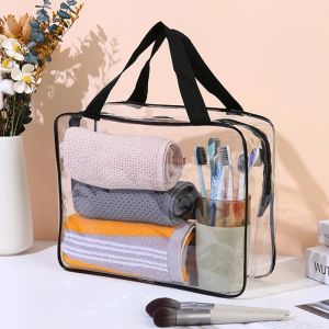 1/3Pcs Set Transparent Toiletry Bags Large Capacity Bag Travel Organizer Storage Pouch Makeup Cosmetics Bag Multifunction