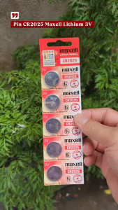 Vỉ 5 viên pin CR2025 Maxell Lithium 3V / CR 2025 - Made In Japan