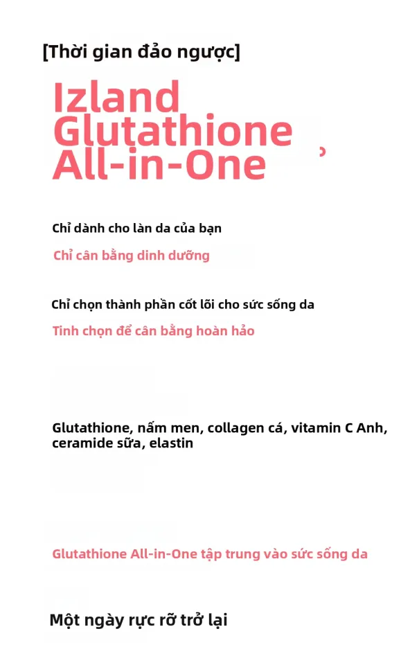 Bột Glutathione All-in-One Độ Tinh Khiết Cao / Hàm Lượng Glutathione 500mg Vị Bưởi