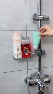 Stainless Steel Sponge Soap Holder Rak Pemegang Sabun Singki Brush Storage Kitchen Organizer Faucet Shower Drainer Drain Bathroom Adjustable Water Tap