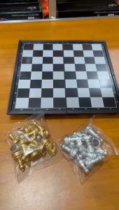 TERUS JAYA TOYS - Mainan Papan Catur Magnet - Magnetic Chess Gold Silver Premium