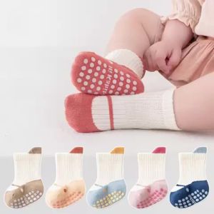 3Pairs/set Childrens Non Slip Socks For Girls Boys Cotton Boneless Fashion Kids Socks Spring Baby Home Toddler Floor Sock 0-5Y