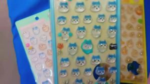Kawaii BB Drop Seal 3D Dễ Thương Giảm Căng Thẳng Miếng Dán Cho DIY Sổ Lưu Laptop Quà Tặng Giáng Sinh Anime Game Bộ Sưu Tập Thẻ Dự Tiệc