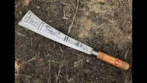 มีดอรัญญิกแท้ มีดพร้า มีดฟันไม้ มีดอีโต้ใหญ่ มีดตัดต้นไม้ มีดปลายตัด มีดทำสวน ด้ามไม้เนื้อแข็ง ขนาดใบมีด 14 นิ้ว