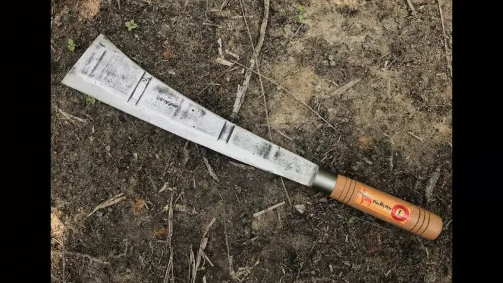 มีดพร้าอรัญญิกแท้ใบมีด 14 นิ้ว ปลายตัด ด้ามไม้เนื้อแข็ง