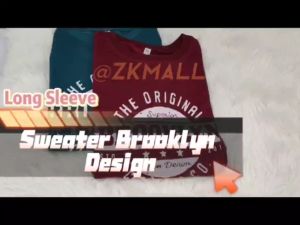 Brooklyn Design Long Sleeve Non-hooded Shirt Casual Woman Blouse Korean Fashion Premium Quality Women Sweater Baju Viral Lengan Panjang 213388