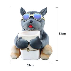 Car Mounted Tissue Box 2-in-1 Cartoon Plush Doll Auto Armrest Box Hanging Paper Drawer Storage Car Trash Can And Tissue Holder