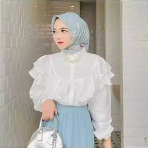 Yure Blouse Ruffle Atasan Wanita - Kemeja Wanita - Blouse Wanita