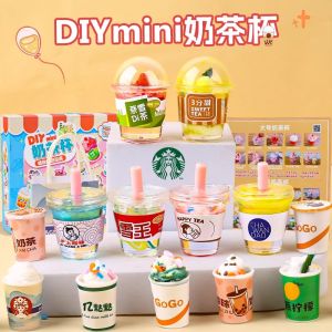 Mini DIY Ice Cream Cup Set Childrens Handmade Toy Play Food for Boys And Girls Creative Crafting Simulation Model Toy