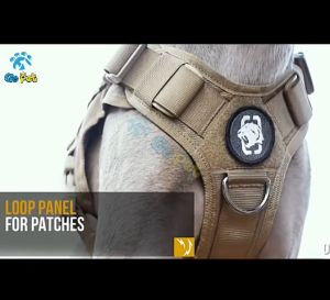 Tactical Dog Harness Chest Vest Nylon Breathable Adjustable Size Military Dog Vest And Collar Set