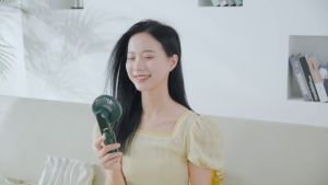 3Life Handheld Fan có thể gập lại hiển thị kỹ thuật số Lượng bánh răng usb có thể sạc lại treo cổ máy tính để bàn Fan Nguồn điện di động khẩn cấp