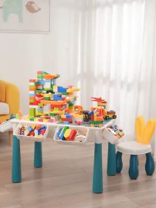 Diy Blocks 222pcs Cartoon Assembly Toy Puzzle Kids Building Table And Study