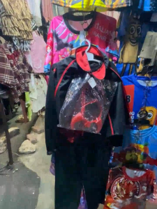 ชุดฮาโลวีนเด็ก ท่านแดร็กคูล่า ท่าน count พร้อมผ้าคลุมไหล่ สีดำและแดง สำหรับงานปาร์ตี้ฮาโลวีน