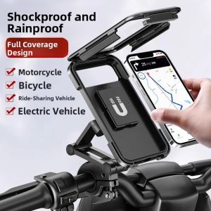 MONLEYTA | Electric Motorcycle Battery Mobile Phone Holder Waterproof Shockproof Bicycle Navigation Mount Fixed Rainproof Delivery