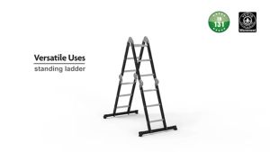 REAIM Tangga Lipat Aluminium Teleskopik 3.8M/4.8M/5.8M Tebal 2MM