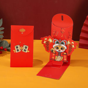 【On Sale】2025 Year of The Snake 3D Red Envelope Bag Creative Pull-out New Year Red Envelope Spring Festival Red Packet
