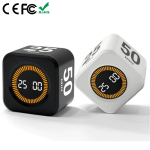 Gravity Sensor Cube Timer Visual Flip Digital Countdown Clock for Study Fitness Kitchen Mini Time Management Tool for Kids
