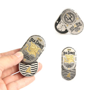 Zhi Shang Tan Bing Shark Mechanical Fidget Slider ADHD โลหะ EDC Fidget ของเล่นโต๊ะทํางานของเล่นความวิตกกังวลความเครียดบรรเทาของเล่น