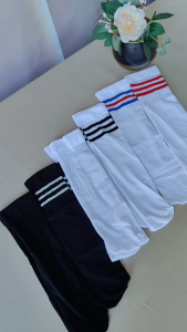 Cotton Knee Socks Korean Style Plain and Stripe Design Student Sports Long Socks for Kids