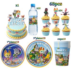 Hasbro | The Creature Cases Birthday Party Decoration Tableware Tablecloth Plate Cup Cake Topper Decor Creature Cases Party Favors Supply