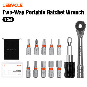 LEBYCLE | LEBYCLE Two-Way Portable Ratchet Wrench High Quality 60 Tooth Ratchet Wrench Torque Screwdriver Portable Bike Repair Tools