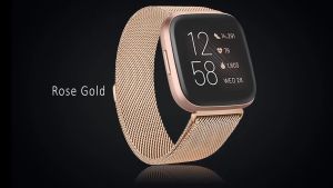 Milanese Band for Fitbit Versa 3 / Sense Stainless Steel Strap Women Men Magnetic Watch Strap Compatible with Fitbit Versa 4 / Fitbit Sense 2
