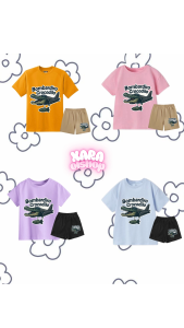 KAOS ANAK LENGAN PENDEK DAN CELANA PENDEK MOTIF BOMBARDIRO CRCODILO / MOTIF UNTUK ANAK 1-5 TAHUN