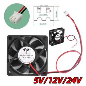 DIPPRUN DC4010 40mm Quiet Cooling Fan Silent Variable Speed Control by 5V to 12V Input Two-line Oil-impregnated Bearing for PC Computer Case