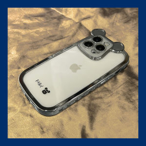 Yuanfeng Blue Violent Bear 15 Anti-Fall Protection Case for Apple 14 New iPhone 13 pro Max Transparent Full Cover Electroplated Female Male Model