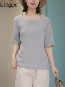QINGNAER | Stylish Casual Loose Fitting Large Size Womens Shirt