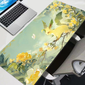 Bandai | Pokemon Eevee Evolutions All Forms Rainbow Anime Large Gaming Mouse Pad Desk Mat,Non-Slip Anti-Dirt Extended Desk Mat