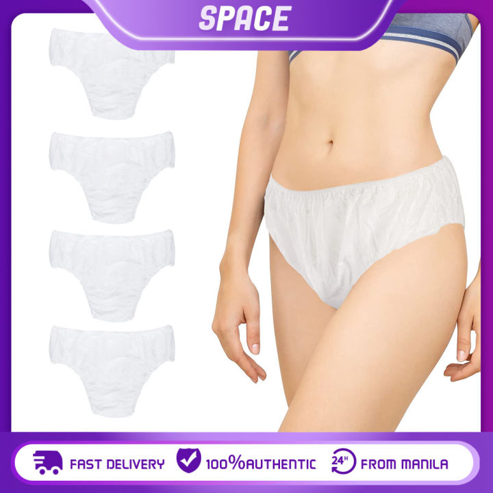 6Pcs Disposable Underwear Panty Unisex Non-Woven Briefs Handy