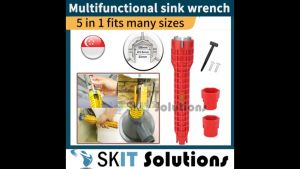 【SKIT SG】8in1 / 14in1 Multifunctional Sink Flume Wrench Water Pipe Basin Bottom Pliers Faucet Plumbing Tool for Toilet Bowl / Bathroom Kitchen Sink Wrench Spanner Faucet and Kitchen Sink Installer wrench Drain Wrench Sink Sink Repair Wrench Sink Tap