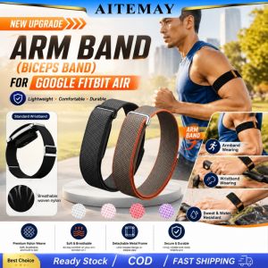【New Arrival】Aitemay Fitbit Air Replacement Band Nylon Ultra-Slim Sport Strap Adjustable Breathable Wristband with Metal Frame in 18 Colors