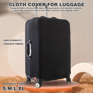 Travel Luggage Cover High Elastic Suitcase Protector Bag Anti-scratch Thickened  Black Baggage Dust Cover Fits18-32 Inch Luggage