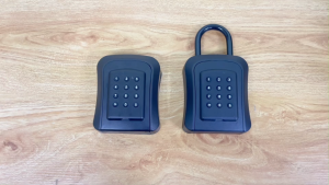 RAYKUBE IP65 Waterproof Metal Smart Wall Mount Key Lock Box Security Lock with Tuya APP/Password Unlock for Key Safe