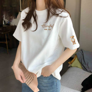 SUSHOUWANGE | Áo Thun Tay Ngắn Cotton Elegance cho Phụ Nữ Mùa Hè