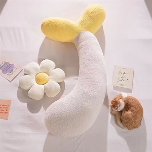 ถั่วงอกน่ารักยาวห้องนอนเตียงตุ๊กตาสาวเบาะนอนหมอนด้านข้างนอนขาหมอนตุ๊กตาที่ถอดออกได้ล้างทําความสะอาดได้